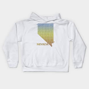 State of Nevada Colorful Maze Kids Hoodie